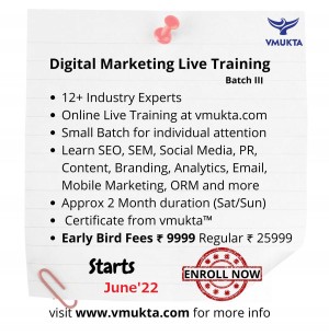 vmukta digital marketing course bIII june