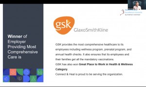 Winner Employer Providing Most Comprehensive Care GSK GlaxoSmithKline