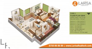 3BHK Type 1 min