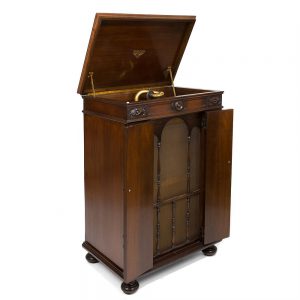 Antique Mahogany “Victrola” Brand Cabinet Record Player
