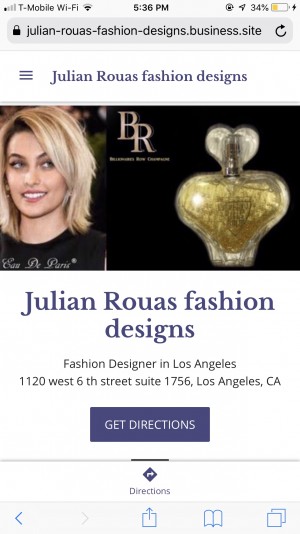 Julian Rouas designs create Marylin Monroe perfume for Jane Kelly 