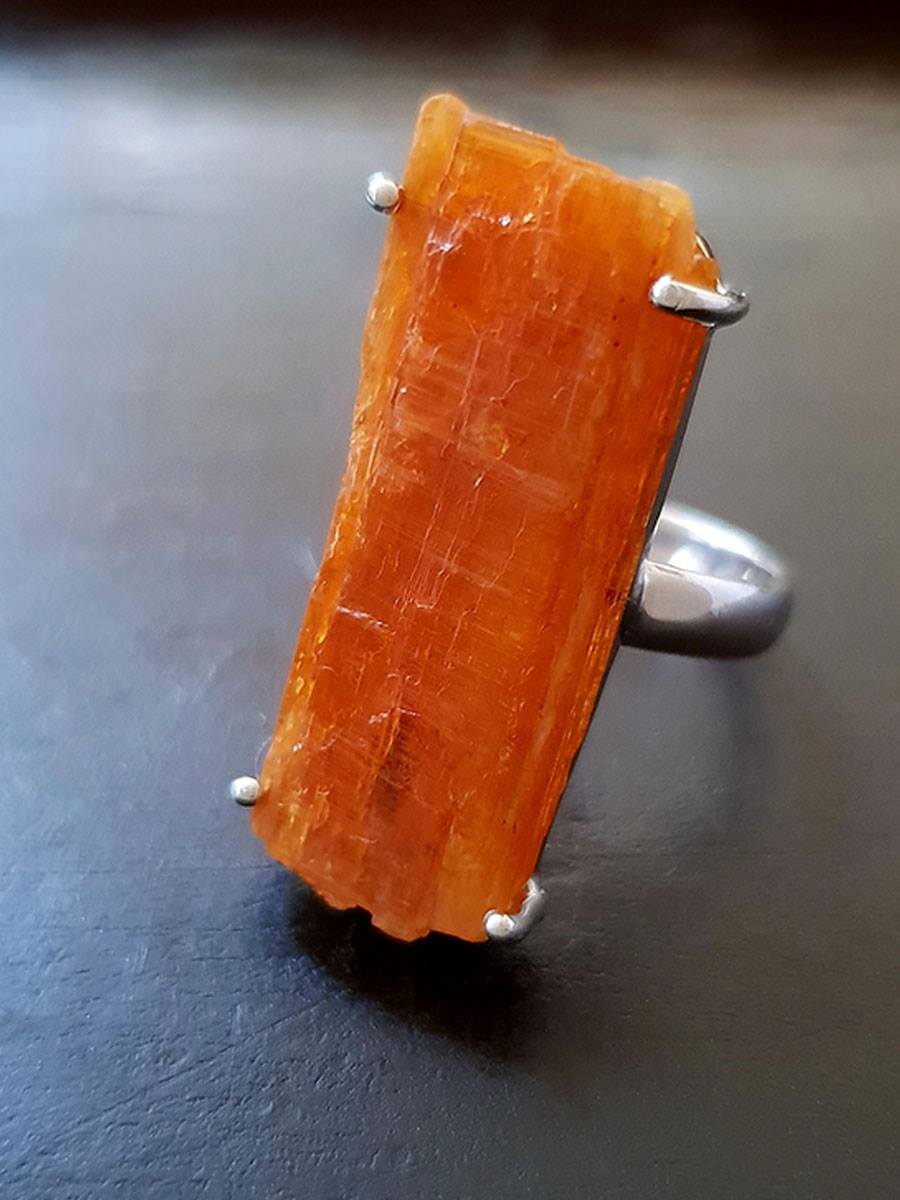 Orange Kyanite Ring Orange Kyanite Ring