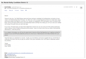 Letter of disqualification