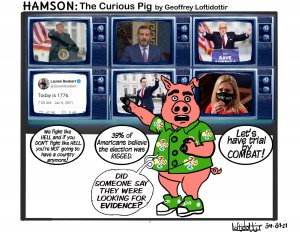 The film deals with political satire, the fictional cartoonist Spivey draws for is more direct.