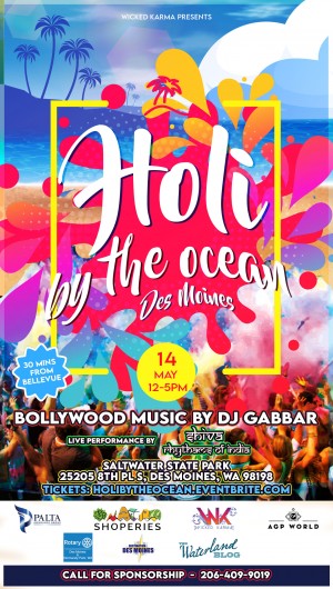 Holi By the Ocean Des Moines Flyer