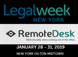 Remotedesk presents at LegalWeek NY 1/30/2019