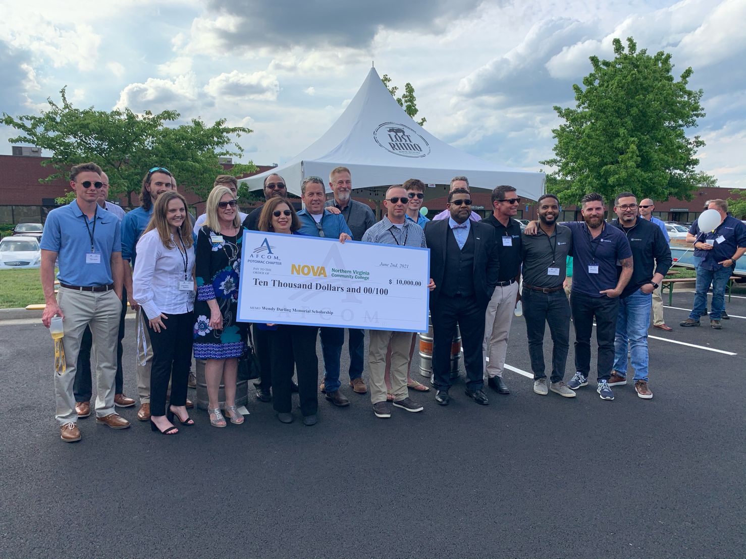 Wendy Darling Scholarship Check Presentation to NVCC in Ashburn VA