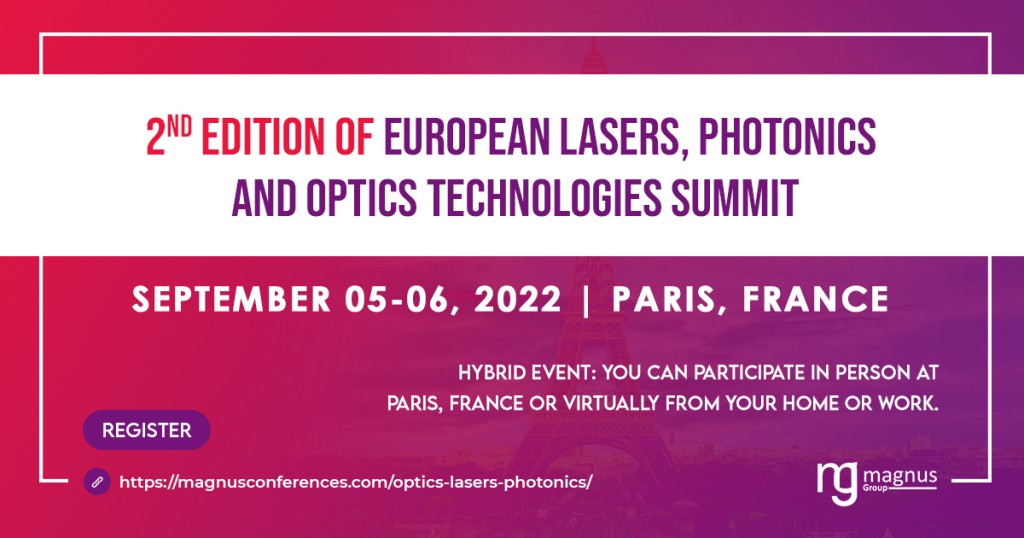 2nd Edition of European Lasers, Photonics and Optics Technologies