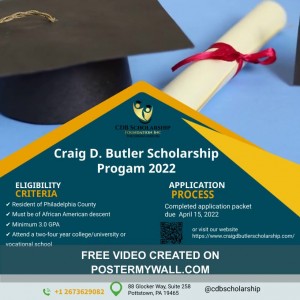 Second Annual Craig D. Butler Foundation Scholarship Recipients Chosen