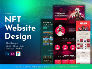 NFT landing page design NFT website design and development