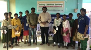 smiley children society volunteers with founder prudhvi moses