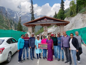 Group of Senior Citizens at Atal Tunnel