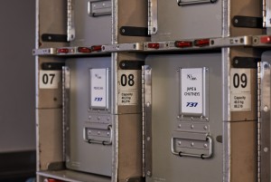 The 737 Galley Kitchen n a Tiny Off Grid Cottage in Banff, Scotland