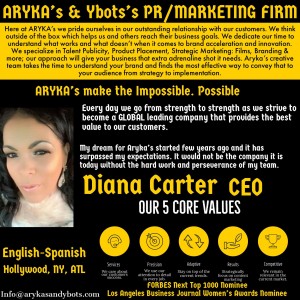 CEO of Hollywood Award Winning Companies, Diana R Carter, is heading to the Prestigious Raindance Film Festival 