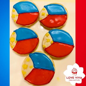 Philippine Flag Cookies by Love Viva Cakes and Crafts
