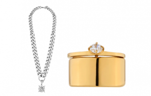 House of Hermes Silver Crystal Chain NecklaceKiller Bunny Crystal Decor Ring