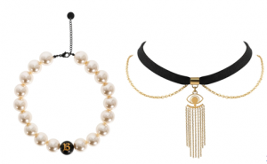 The Seven Deadly Sins-Pride Pearl Choker NecklaceBlack Sheep Eye Shape Tassel Choker
