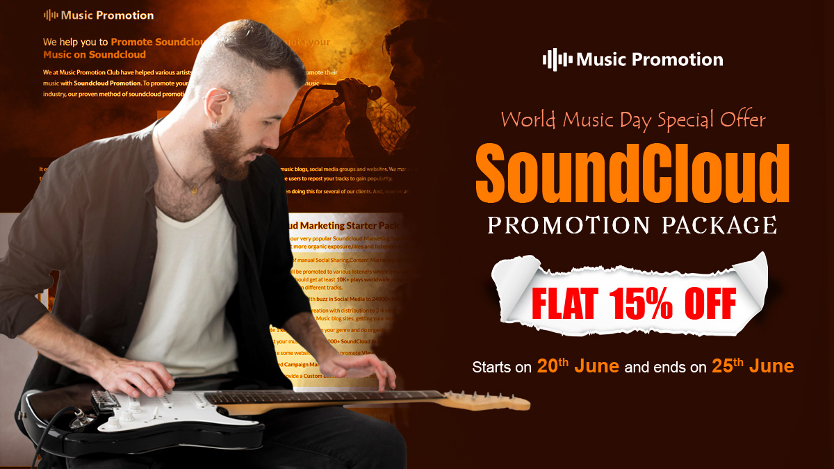 World Music Day Special 15 Discount on Soundcloud Promotion Packages World Music Day Special 15 Discount on Soundcloud Promotion Packages