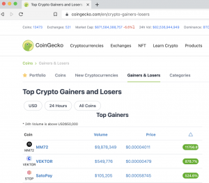 MM72 Crypto - Coingecko