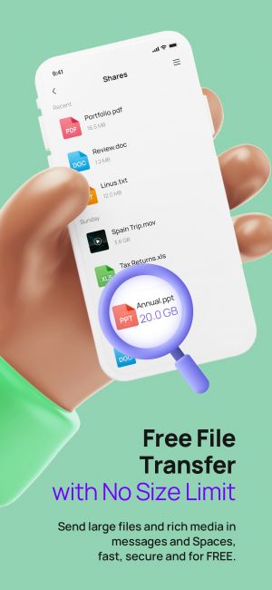 Free File Transfer with No Size Limit 