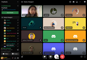 A sponsor (Codedex) conducting an Introduction to Python workshop at FreyHacks