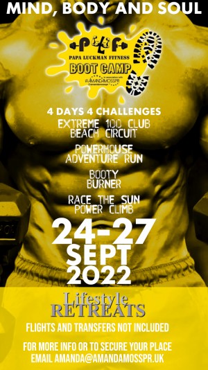 Holistic fitness trainer James Luckman, aka Papa Luckman launches his first global fitness bootcamp