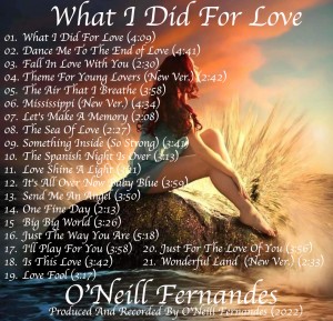 What I Did For Love Back Cover 1
