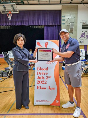 NHNE receives Certificate of Appreciation from Versiti Blood Center