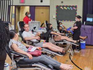 Over 150 people came to donate blood