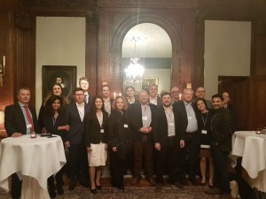 eSwapp’s Co-founder and Uyen Ngo (4th from left, front), with UK delegates to Holland on AI