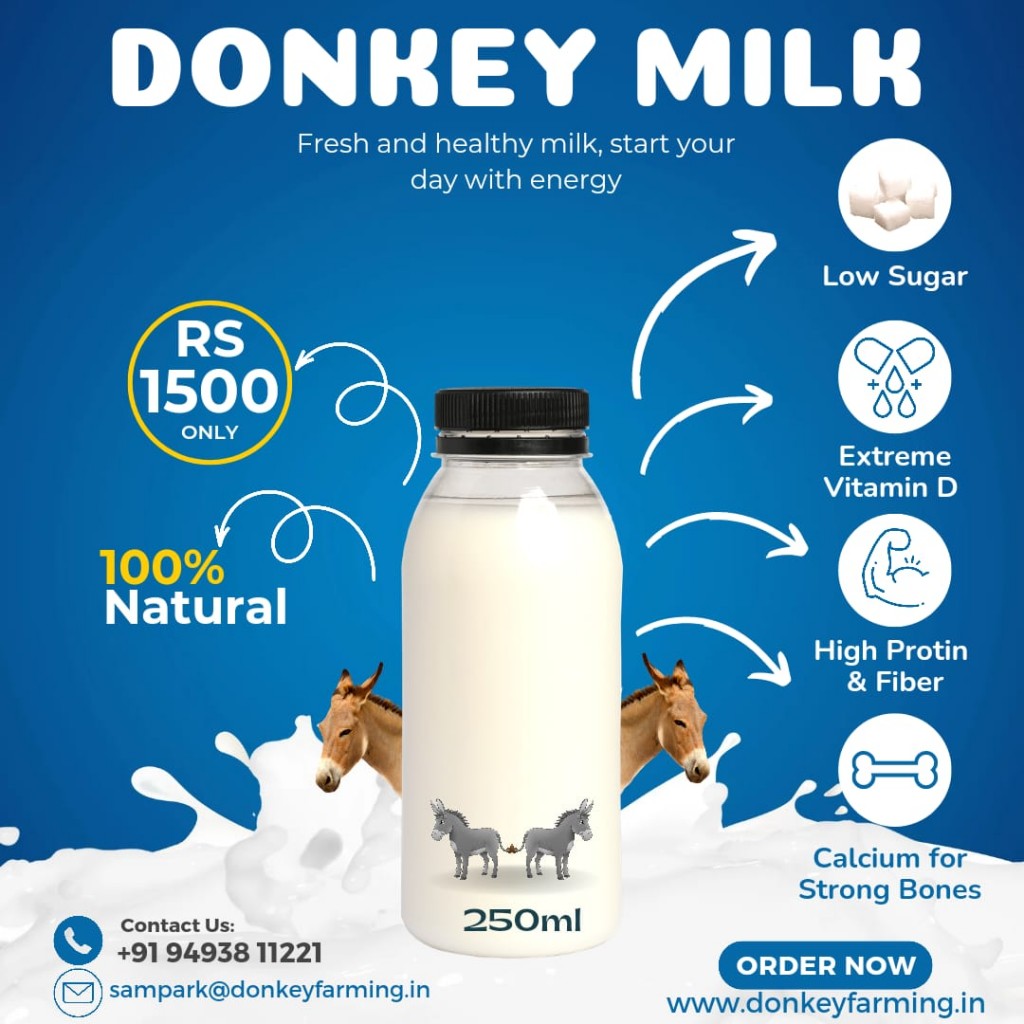 100 pure Donkey milk at your doorstep IssueWire