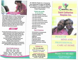 Saint Catherine Hospice, serving the Dallas Arlington Forth Worth Areas!