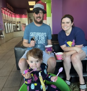 Tyler Bain and his daughter Brooklyn