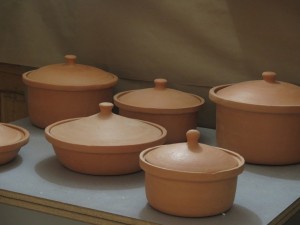 Freshly fired MEC pots and pans