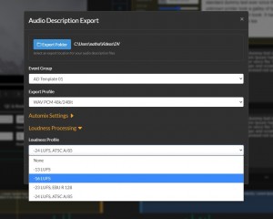 Export AD tracks using lifelike synthetic voice