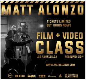 Video Director Matt Alonzo’s The Film League Pop Up Class  Hits La For One Day Only February 23rd