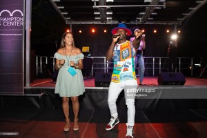 KEVIN THOMPSON - The Entertainer onstage with VIP guest onstage at the Southampton Arts Center