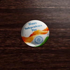 Happy Independence Day Metal Badge