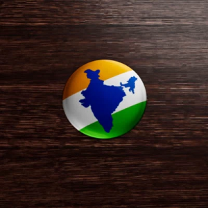 India’s Map Metal Badge For Independence Day