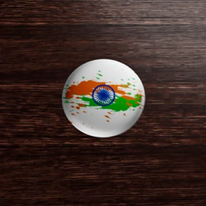 Splash of Trio Color Metal Badge For Independence Day