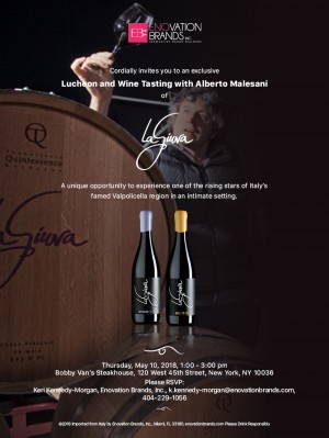 Alberto Malesani of La Giuva Winery to Host NYC Reception