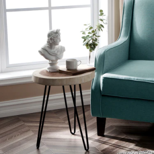 SUAR WOOD END TABLE ROUND 0