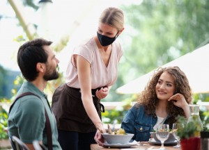 Server and customers