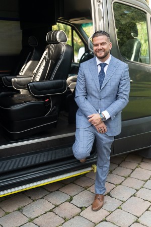 Kendall Tipper Founder Jacksonville Black Car Limo Service with JBCL Sprinter Van