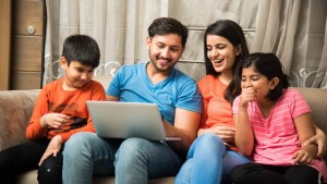 Family enjoying Letstute subscription