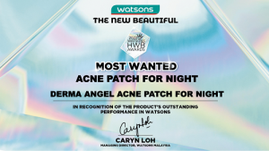 DermaAngel Acne Patch For Night Receives Watsons Most Wanted Awards