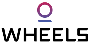 Gradient Wheels Logotype with Icon Vertical