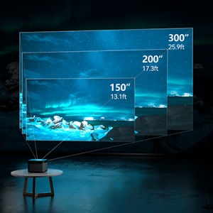 Dangbei Mars Pro 4K Laser Projector projector size