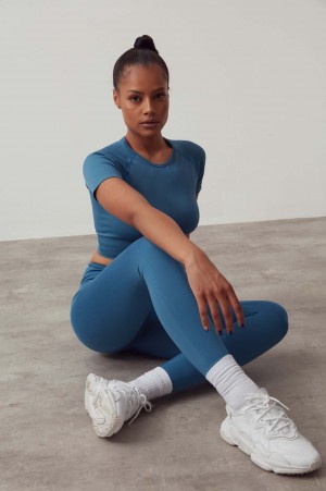 joggr seamless crop top pink