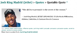 Quote by Josh King Madrid The ability to persuade is the secret of the co Goodreads
